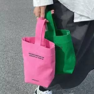 [라일리] Rly 여성 컬러풀 핸드백 캔버스 손목가방 미니 캔버스