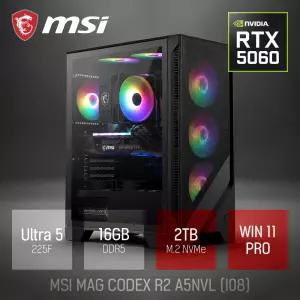 ⓒ MSI MAG CODEX R2 A5NVL I08 울트라5 225F 16GB 2TB WIN11 / 고성능 영상편집 캐드 게임 브랜드PC