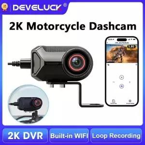 오토바이 블랙박스 2K 쿼드 HD 5.8G WiFi 방수 루프 녹화 플러그 앤 플레이 스마트폰 라이브 뷰 DVR