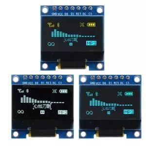 0.96 인치 OLED 디스플레이 모듈 SSD1306 I2C IIC SPI 시리얼 128X64 LCD 4핀 옐로우블루 화이트블루