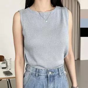 여자 민소매 여름 니트 나시 1P 여자 여름코디 여름옷