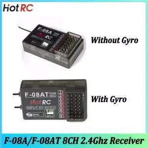 HOTRC 2.4Ghz 8CH F-08A/F-08AT 자이로 리시버 전압 리턴 CT8A HT-8A 송신기용 원격 제어 RC 비행기 자동차
