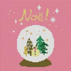 스노우볼 (캔버스) 보석십자수 25x25