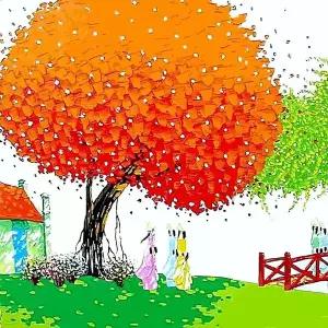 행운의 나무 보석십자수 이젤세트 20x20