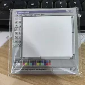 50페이지 레트로 컴퓨터 드로잉 도구 패턴 노트패드 클래식 디자인 미니멀리스트 색상 구성 백투스쿨 시즌