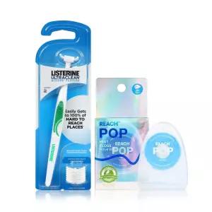 리스테린 울트라클린 액세스 플로서 리치 POP 치실 번들 올바르고 지속적인 구강 관리 및 위생 효과적인
