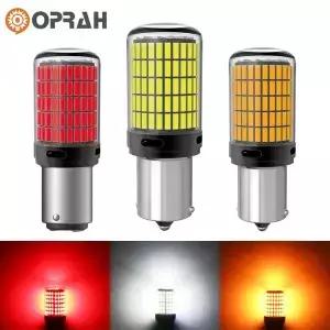1pcs 슈퍼 밝은 LED 조명 1156 PY21W BAU15S P21W BA15S T20 7440 W21W WY21W 높은 전력 4014SMD Canbus