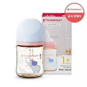 [더블하트] 모유실감 3세대 PPSU 디어프렌즈 160ml (S젖꼭지포함)