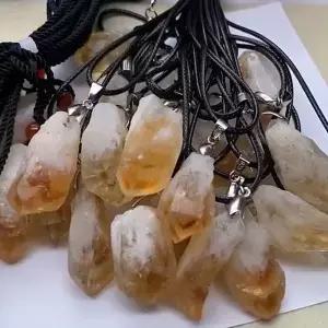 천연 러프 시트린 미니 크리스탈 포인트 레이키 힐링 행운의 보석 DIY 장식품
