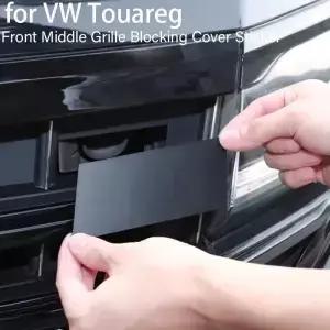 전면 중간 그릴 차단 커버 스티커 플레이트 VW Touareg 외부 액세서리 2019-2024 용 방진 중앙 그리드 배플