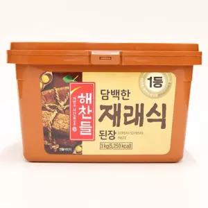 대용량 해찬들 재래식된장 3kg 식재료 식품 가공 소스 양념 한식 업소용 찌개