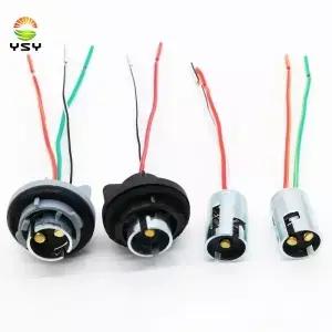 YSY 1Pcs 1157 전구 소켓 BAY15D P21/5W 램프 홀더 1156 BA15S P21W 어댑터 기본 커넥터 플러그 브레이크