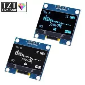 4PIN 1.3 OLED 모듈 흰색/파란색 128X64 인치 LCD LED 디스플레이 IIC I2C arduino 용 케이스와 통신