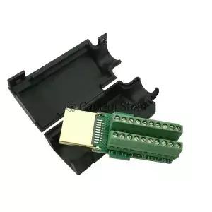 1PCS HDMI 남성 19P 플러그 브레이크 아웃 터미널 검정색 커버가있는 솔더리스 커넥터