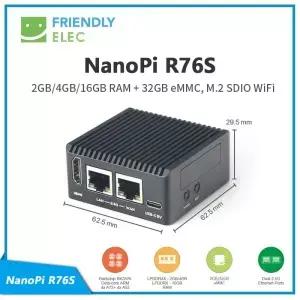 NanoPi R76S 3GB/4GB/16GB RAM eMMC M.2 SDIO WiFi RK3576 CNC