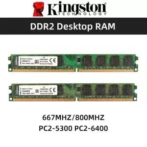 Kingston Memoria RAM DDR2 2GB 800Mhz PC2-5300 240 핀 1.8V NON ECC 데스크탑 메모리 모델