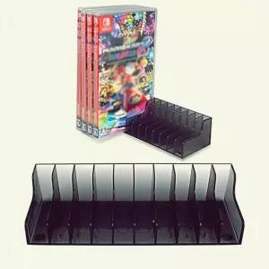 IOWFFQKNH 함 홀더 케이스 보관 CD 책꽃이 공미디어 꽂이 DVD 2개입