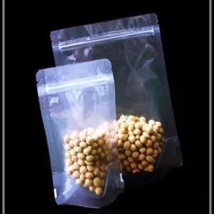 IKWBDFA03 투명 PET 지퍼스탠드 진열 25X33cm 밑6cm 100P 한약파우치 음료파우치 약봉지 봉투