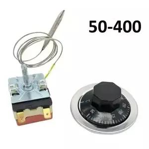 온도 조절기 AC 250V 16A 50-300/50-400 섭씨 손잡이 액체 상승 컨트롤러 전기 오븐용 NO NC
