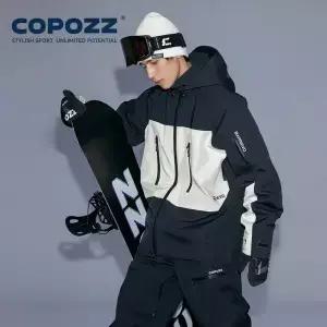 COPOZZ 겨울 따뜻한 스키 코트 남성 트랙수트 후드 스포츠 스노우보드 재킷 산악 여성 아웃웨어 방풍 의류