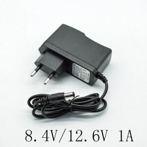 8.4V/12.6V 1A/1000mA 변환기 어댑터 DC 전원 공급 장치 충전기 EU 플러그 5.5mm * 2.5mm(2.1mm) 18650 리