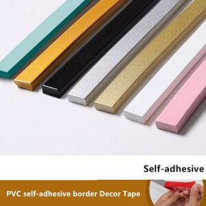 걸레받이 몰딩 5M Pvc 베이스 보드 미러 프레임 자체 접착 장식 스트립 사진 배경 테두리 라인 천장