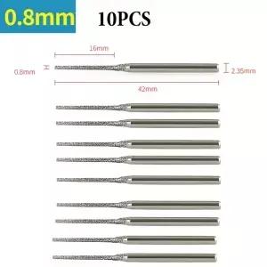 유리 옥 호박 보석 타일 돌 드릴링을 위한 2.35mm 샹크가 있는 10PCS 다이아몬드 드릴 비트