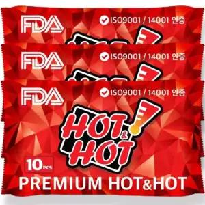 프리미엄 핫앤핫 핫팩 RED 95g+안전한 FDA/14001(환경) 30개