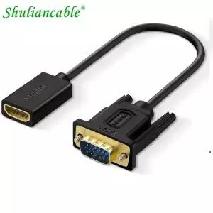 슐리안케이블 HDMI to VGA 어댑터 암 수 1080p TV 박스 HDTV 모니터 Xbox 360 호환