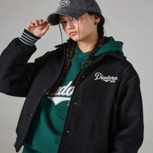 디아도라 아티산 트위드 스타디움 자켓 BLACK 95212471