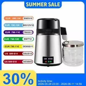 이중 온도 디스플레이가 있는 증류수 제조기 4 L 1.1 Gal 순수 750W 기계