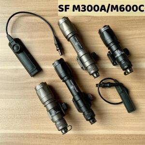 전술용 슈어파이어 M300A M600C 건 라이트 랜턴 라이플 무기 손전등 권총 스카우트 토치 사냥용 피크티니