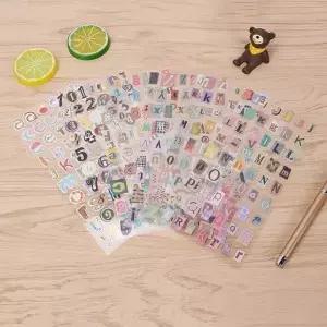 DIY 스크랩북 장식 스티커 사진 앨범 영어 알파벳 숫자 수제