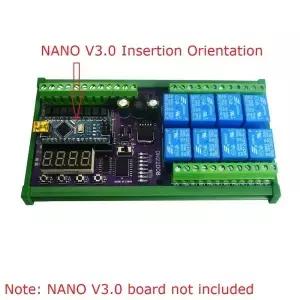 Arduino NANO V3.0용 8 채널 12V 24V 릴레이 실드 모듈 RS485 PLC IO 확장 보드