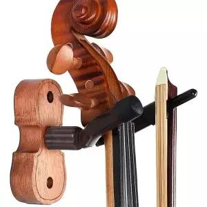 가정 및 스튜디오용 활 홀더가 있는 바이올린 벽걸이 걸이 견목 베이스 Erhu Violin Viola 넓은 적용