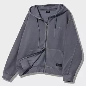 지프 330g 피그먼트 2way Peak-Logo 후드집업 JP5TZU612GR 5580552