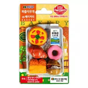 있을유 지구화학 퍼즐 지우개 완구 (NO.09 베이커리) 피규어지우개