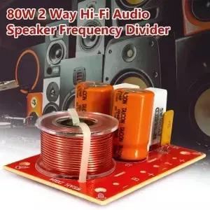 1Pcs 2 웨이 Hi-Fi 오디오 크로스 오버 필터 120W 스피커 주파수 분배기 스테레오 용 55 Hz-20k