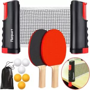 FBSPORT 탁구 라켓 세트 실내외 게임용 수납식 네트 공 캐리백 휴대용