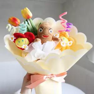 킨더조이 꽃다발 인형 꽃다발 이탈리안 브레인롯 발표회 연주회 음악회 졸업 노랑 퉁퉁 사후르 x