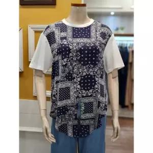 [BCBG]BCBG 세이브존01 페이즐리 우븐 티셔츠 B5C7X407 (36998880)