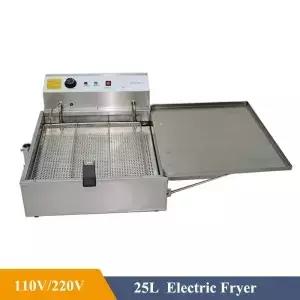 도넛 기계용 전기 프라이어 상업용 304 스테인리스 스틸 25L 용량 3000W