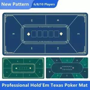 Texas Rubber Hold Em 포커 매트 여행 마작 칩 주사위 보드 게임 홈 게이밍 데스크 패드 가족 파티 6 인