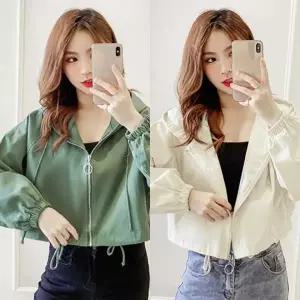 품 여성 간절기 크롭 기장 데일리 자켓 후드잠바 후드롱코트 짧은 넉넉한