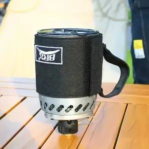 배낭 스토브 시스템 1500W BRS 61 야외 통합 열 수집 냄비 버너 초경량 휴대용 하이킹 용광로 요리