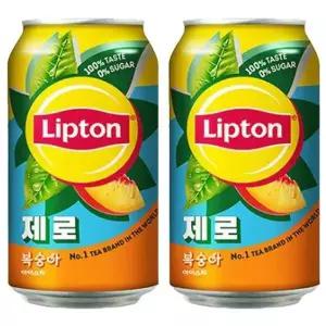 립톤 아이스티 제로슈가 복숭아 355ml x  24캔