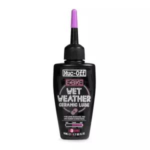 MucOff 전기자전거용 젖은 날씨 체인 윤활유 세라믹 코팅 초고내구성 마찰 감소 방수 보호 50ml