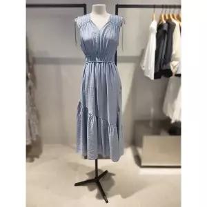 시슬리 슬리브리스 셔링 롱 원피스 SAOPD2531 833099