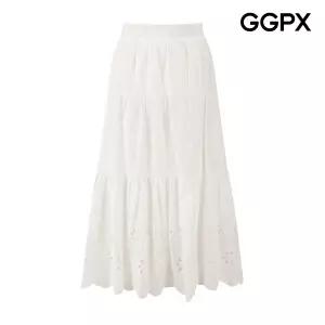 GGPX 꽃 펀칭 레이스 롱 스커트 GQ5SK009F 1339634