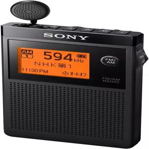 소니 SRF-R356 PLL 신디사이저 라디오 FM/AM/와이드 호환 싱글 이어 명함 크기 블랙